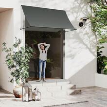 Retractable Awning With Articulated Arms, Balcony Awning, Retractable Awning, Balcony Awning, Sun Protection, Weather Resistant, Provides Shade, Retractable For Windows, Balcony, UV Resistant - Anthracite - View 2