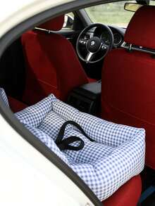 车载宠物床座椅 – 防滑、可水洗、四季通用旅行床垫，适用于小型/中型犬猫 - 彩色 - 查看 7