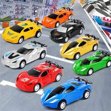 8 unids/lote, cocheíble para niños, juguetes paras, autobús de carreras de dibujos animados, modelo de coche, vehículo de simulación educativo, juguete para niños, regalos 8K23 - 1 - Ver 5