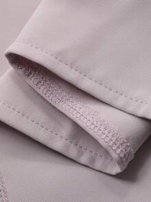 Livesso Women's Bow Collar Fitted Casual Commuter Shirt Long Sleeve - Apricot - View 6