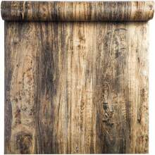 1 Roll Vintage Wood Grain Self-Adhesive Contact Paper, Removable Vinyl Wallpaper, Peel And Stick For Countertops, Cabinets, Furniture, Room Wall Decor - Brown - View 8