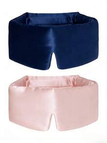 1个/2个装100%桑蚕丝奢华男女通用睡眠眼罩，可水洗重复使用，透气遮光，可调节，提供极致睡眠体验，适用于卧室、旅行、办公室、学校等场合，是馈赠家人、同事和朋友的理想礼物，眼罩可完全遮盖双眼，是旅行必备品。 - 多色 - 查看 19