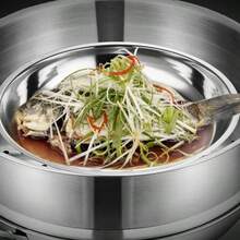 1-3个大号34厘米/13.3英寸不锈钢圆盘/托盘，适用于蒸米糕、蛋糕、烘焙、盛放食物 - 銀色 - 查看 10