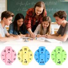 Oaoleer 9PCS Math Fidget Spinners, Math Fidget Toy For Adults, Learn Multiplication And Division With The Math Spinners, Math Game For Home Classroom Prizes - Rotatable - View 4