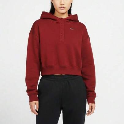 Nike Sudadera de mujer AS W NSW PHNX FLC OS CRP HNLY, sudadera de punto