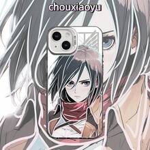 Étui compatible avec Samsung Galaxy S20 S21 S22 S23 S24 Ultra S25 Ultra, motif Géant Mikasa Ackerman Anime - Argent - Voir 2