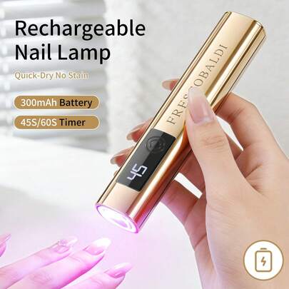 JMMO 1 đèn UV cầm tay có màn hình hiển thị, thích hợp cho làm móng gel, đèn móng mini, máy sấy móng LED di động, máy sấy móng USB, dụng cụ chăm sóc móng và chân nhanh khô