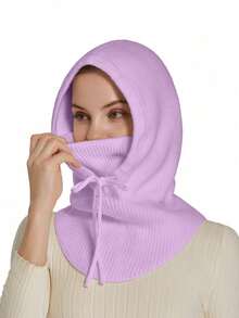 1pc Wool Blend Thick Balaclava, Unisex Cycling Face Mask, Neck Warmer, Ear Warmer Hat, Windproof, Warm For Autumn/Winter - Mask Cap - View 23