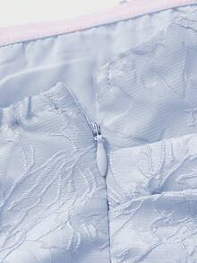 Đầm ngắn màu hồng cúp ngực quyến rũ, thanh lịch, dễ thương, gợi cảm với nơ thắt cổ, thích hợp cho ngày Valentine, dự tiệc. - Màu xanh lam - Xem 9