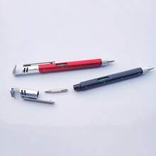 6-In-1 Multifunctional Tool Pen, With Ruler, Level, Ballpoint Pen, Stylus, Stand, Screwdriver And Slotted Screwdriver, Christmas Multifunctional Pen Tool, Small Tool Gift For Men, Dad - Multi-tool Pen - View 11