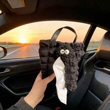 1个车载纸巾盒，煤球纸巾袋，简易泡沫网格纸巾，家用车载两用 - 煤炭球 - 查看 7