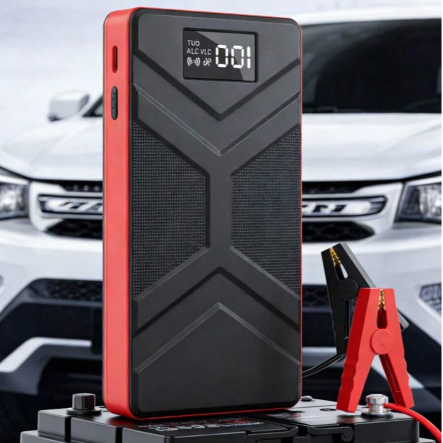 1 Peça Auxiliar de Partida Multifuncional Ultrafino para Carro, Carregador de Bateria Portátil, Fonte de Energia de Emergência para Veículo Parado - Multicolorido - Visão 1