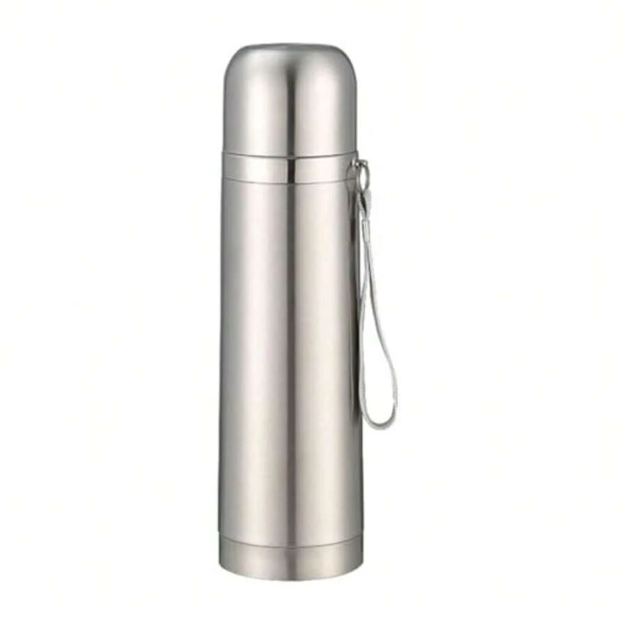 Thermal Cups Vacuum Insulated Bottles Insulated Stainless Steel Tumbler With Handle Thermo Flask Coffee Travel Mug With Rope - 銀色 - 查看 1