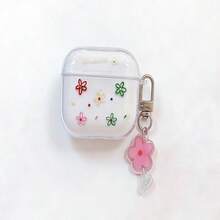 Floral Design Transparent Earphone Case, Protective Shockproof Cover Suitable Compatible With Apple Bluetooth Earphones - Clear - View 9