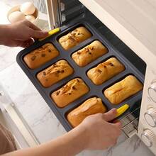 硅胶玛芬/纸杯蛋糕烘焙模具，耐热不粘，易清洗，可重复使用，适用于布丁、果冻、蛋糕、吐司、面包、烤盘、烤箱、烘焙工具 - 藍色 - 查看 4