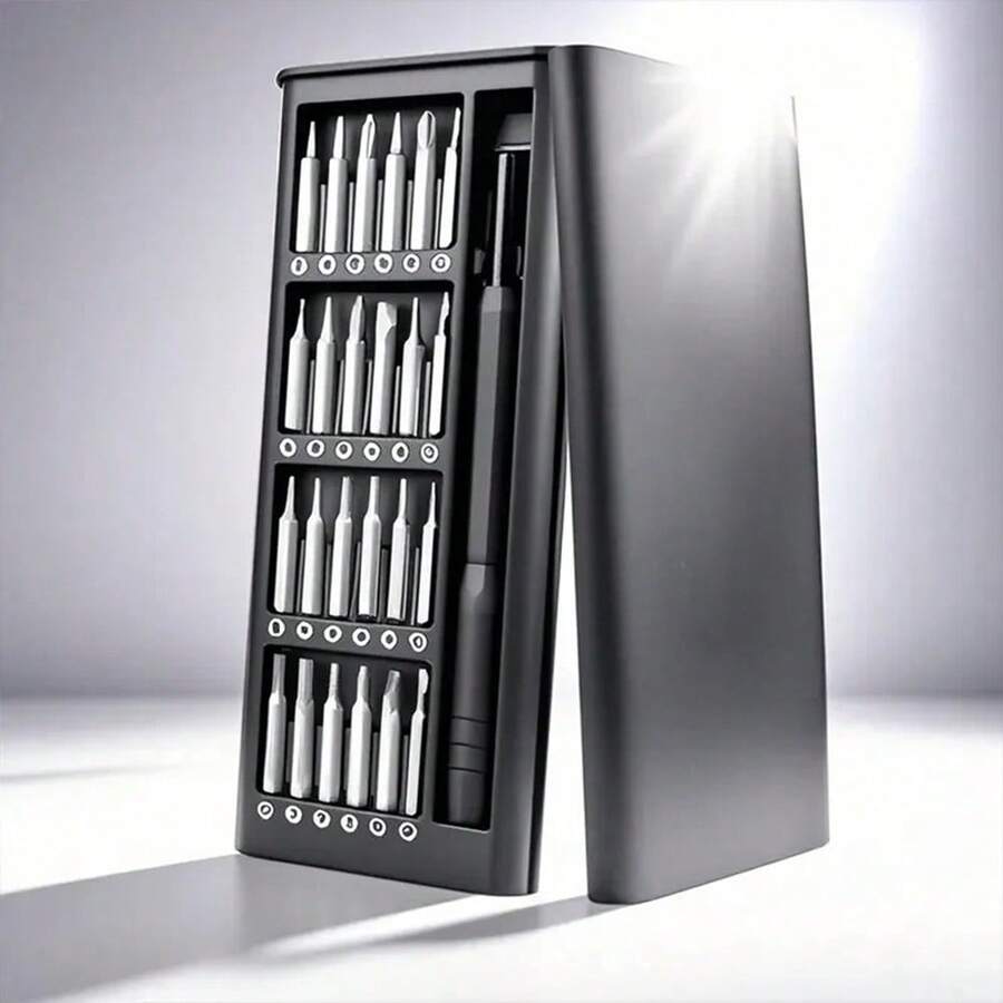 25合1多功能迷你精密螺丝刀套装，铝/塑料手柄可选，磁性螺丝刀头，耐用维修工具套装，适用于电子产品/手机/手表/眼镜/笔记本电脑/台式电脑/平板电脑/游戏机维修 - 多色 - 查看 1