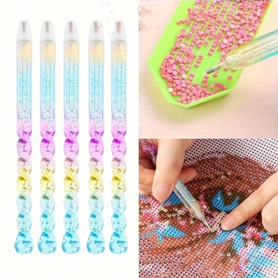 5D Diamond Painting Cross Stitch Dot Diamond Pen Accessories DIY Diamond Painting Tools - Multicolor - View 1