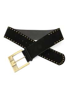 方形扣女士腰带，简约百搭，可搭配牛仔裤、休闲裤、连衣裙，优雅女士腰带，休闲日常通勤腰带，适合作为礼物 - C096 - 查看 11