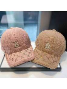 2/1pc 2026 Autumn/Winter New Arrival Thermal Lined Baseball Cap, Adjustable Minimalist Casual Versatile Hat For Women - Beige - View 4