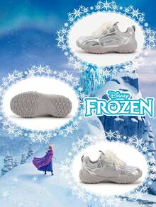 Disney 一双冰雪奇缘主题儿童运动鞋，包含艾莎公主、安娜公主和阿伦黛尔公主图案，适合日常穿着、假日运动和户外活动。舒适防滑透气鞋底。 - 銀色 - 查看 4