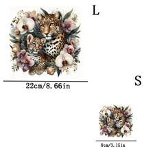 3片装豹纹母子热转印贴片，适用于T恤、牛仔裤、毛衣、手提包、枕头、靠垫，可水洗熨烫 - 3PCS-S - 查看 4