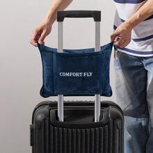 Comfort Fly 2-In-1 Travel Blanket & Pillow – Ultra Soft Micro Plush Airplane Blanket With Built-In Carry Case (40" X 70") – Lightweight, Compact & Machine Washable Travel Essential - Gray - View 9