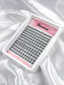 Hinarin 144片C型卷翘簇状假睫毛，长度10-12毫米，自然扇形交叉设计，柔软独特，可重复使用，适合日常佩戴、婚礼、约会、派对、音乐节等场合。 - C - 查看 3