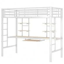 Kids Bed Frames, Headboards & Footboards - White + Metal + 90cm*200cm-1 - View 11