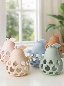 1pc Silicone Baby Teether, Infant Toys, Soothing Sensory Teethers For Babies, Easy To Grip Baby Rattle Teether Sensory - 1pcs - View 7