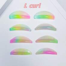 Libeauty 4 Pairs L Curl Reusable Silicone Eyelash Perm Pads | Washable Lash Lift Shields | Cute Aesthetic Beauty Tool For At-Home & Salon Lash Styling - Multicolor - View 11