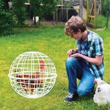 Ball Shaped Movable Chicken House Rollable Poultry Enclosure Round Hutch Plastic Chicken Rolling Cage For Chicks Rabbits Birds - Multicolor - View 6