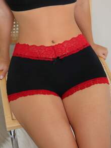 Quần lót nữ kiểu quần đùi (boyshort) thanh lịch, thoải mái và thoáng mát. - màu đen - Xem 3