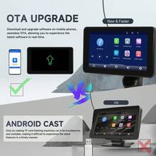 2026 New Wireless CarPlay And Android Auto 2-In-1 CarPlay, 7-Inch Car Radio Multimedia Video Player, Wireless CarPlay And Wireless Android Auto, Portable Universal Car Display With Camera, No Card Required - A - View 6