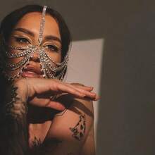 Stonefans-mascarilla con cadena para la cara para mujer, máscara con diamantes de imitación, para el pelo, para Halloween, 2023 capas, envío gratis - Cadena de oro para la cara - Ver 3