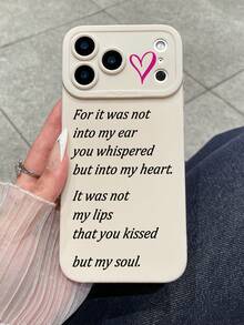 浪漫标语印花哑光白手机壳，艺术美学手机壳，适合日常通勤和约会，兼容 17 Pro、17、16、16 Plus、Air、17 Pro Max 和 Galaxy S24 Ultra，手机壳，S25 Ultra 手机壳，快速发货 - 白色 - 查看 7