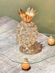Đồ trang trí bàn hình quả dứa bằng pha lê và kim loại thủ công, giá đỡ nến pha lê, đồ trang trí trái cây rỗng, trang trí nhà cửa, tiệc cưới, ngày lễ, quán bar (Sản phẩm có thể có một vài vết xước nhỏ, đây là hiện tượng bình thường và không ảnh hưởng đến việc sử dụng bình thường) - Nhiều màu - Xem 4