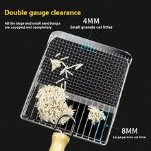 Large Stainless Steel Litter Scoop With Fine Mesh, Cat Litter Scooper Poop Shoveling Tool - Multicolor - View 3