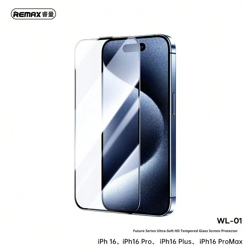 REMAX Future Ultra-Soft Series HD Phone Glass Film WL-01 | Ultra-Clear Screen Protector, Perfect Fit For Smartphones, Full Protection, Scratch-Resistant And Wear-Resistant, Suitable For IPhone15/IPhone16/IPhone17 IPhone17promax Series Phones