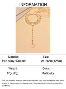 3pcs/Set Fashionable Multi-Layer Toe Ring Anklet, Shiny Colorful Crystal Beaded Foot Chain For Women, Suitable For Beach Party, Daily Gathering And Vacation. Handmade Chain Can Be Cut To Desired Length, With Random Color Arrangement Of Glass Crystal Beads. - Multicolor - View 5