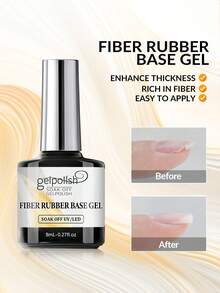 Gel phục hồi móng tay bằng sợi tổng hợp cho móng bị gãy, gel gốc cao su sợi tổng hợp, gel phục hồi móng trong suốt, gel làm chắc móng cho móng mỏng, giúp kéo dài móng ngắn. - Trong sáng - Xem 3