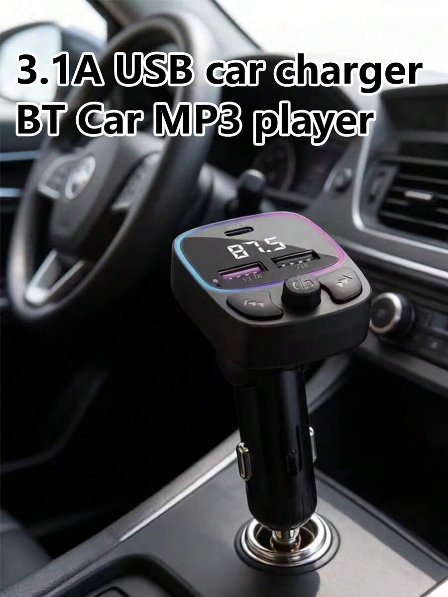 3.1A Multi-Function Car Charger & MP3 Player - A - View 1