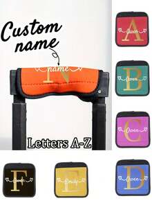 Custom Luggage Handle Wrap,Personalized Custom Luggage Handle Wrap With Name | Suitcase Handle Wraps, Customizable Birthday Gifts, Fashion, Friend, Travel Accessories, Travel Essentials - Multicolor - View 1