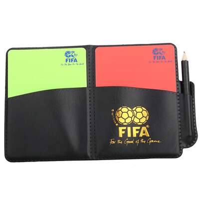 PVC Soccer Match Football Game Competitions Referee Red and Fluorescent Green Cards