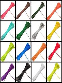 Random Colors Zip Ties 3.9inch, Cable Ties For Indoor And Outdoor Use, Multi-Purpose Self Locking Cable Ties,UV And Cold Resistant Wire Ties For Garden, Plants, Fence, Holiday Lights - Multicolor - View 1