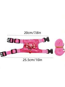 Striped Polyester Hamster Leash - , Adjustable & Comfortable Small Pet Walking Companion, Suitable For Guinea Pigs And Other Small Pets, Length No More Than 4ft, With Easy-Grip Handle - Multicolor - View 3