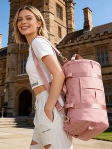 Versatile Lightweight Waterproof Gym Bag Chic Handbag/Tote Bag Women Sports Bag Back To School Travel Essential Spacious Travel Bag For Work - 彩色 - 查看 7
