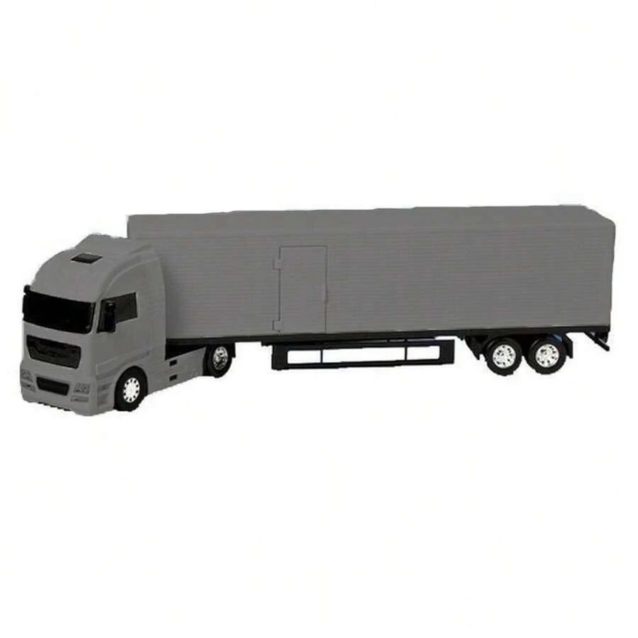 Brinquedo Caminhão Baú Diamond Truck Cinza 1330 - Roma - Cinza - Visão 1