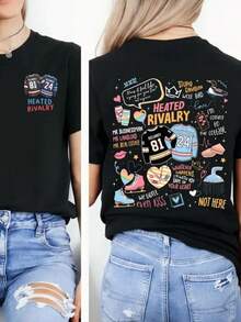 Double-Faced Heated Rivalry Romance Shirt, Heated Rivalry Connor Ilya Heated Rivalry Merch T- Shirt - Black - View 1