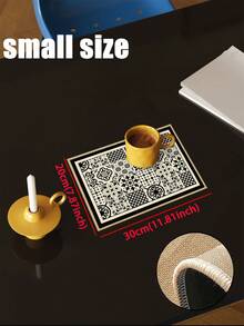 3.5mm Thick Soft Rubber Linen Kitchen Mat, Moroccan Tile Style Absorbent Kitchen Rug, Edged Carpet To Prevent Peeling, Water-Absorbing And Easy To Clean Mat, Linen Surface With Sponge Middle And Rubber Bottom, Suitable For Kitchen, Bathroom, Laundry Room, Hallway, Living Room And Other Occasions - Multicolor - View 14