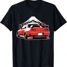 Black GT R 32 JDM Skyline Tuner Mountain Racing Stance Car T-Shirt - màu đen - Xem 1